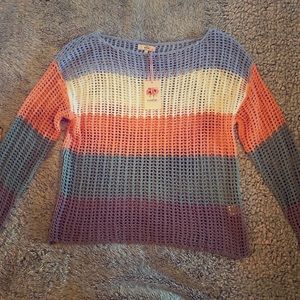 Entro brand color block top. Size large. NWT